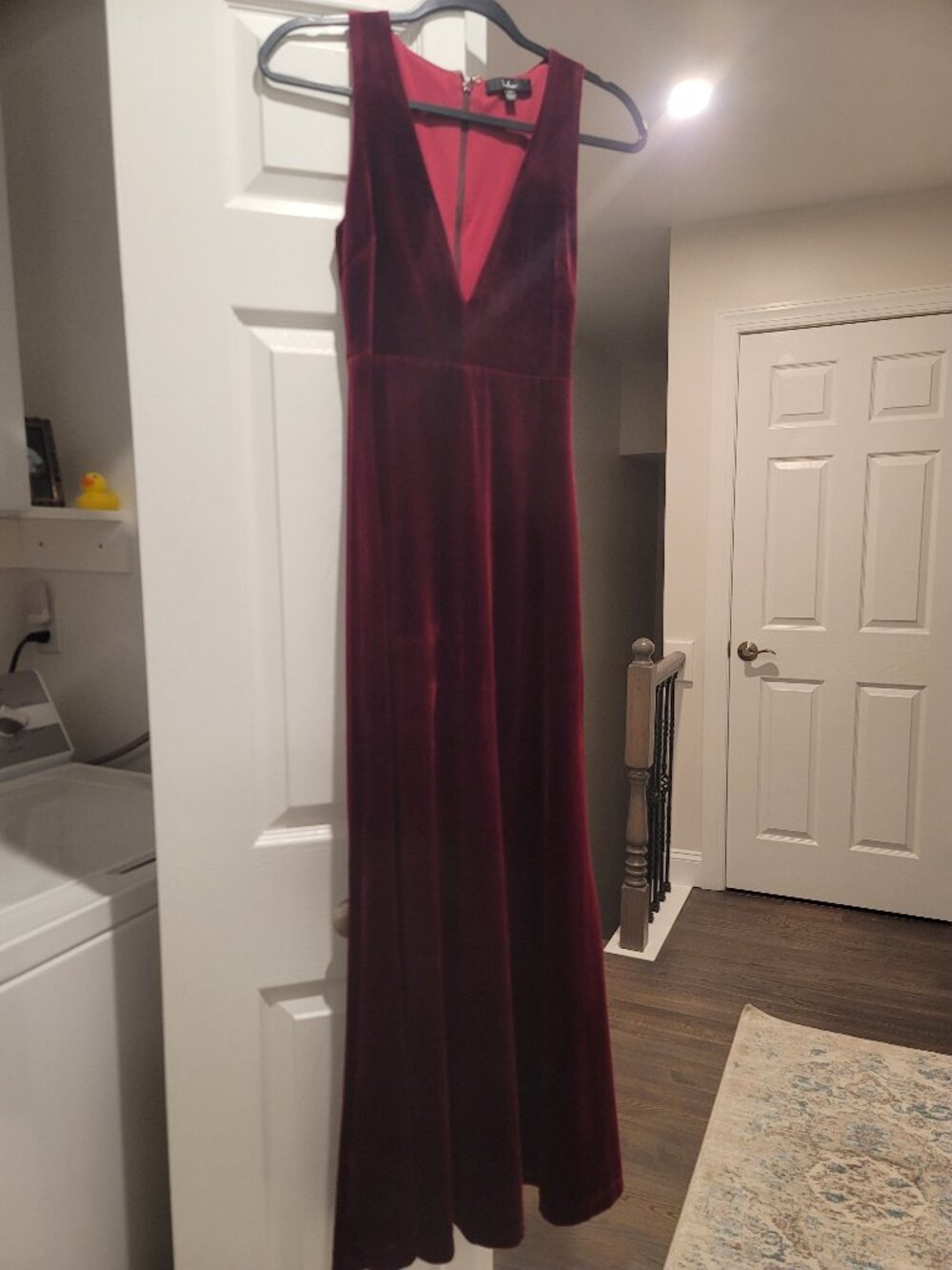 Lulu's Velvet burgundy maxi dress
